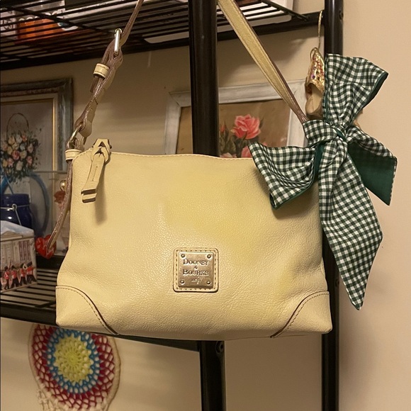 Dooney & Bourke Handbags - Dooney & Bourke Yellow Shoulder Bag with Green Bow